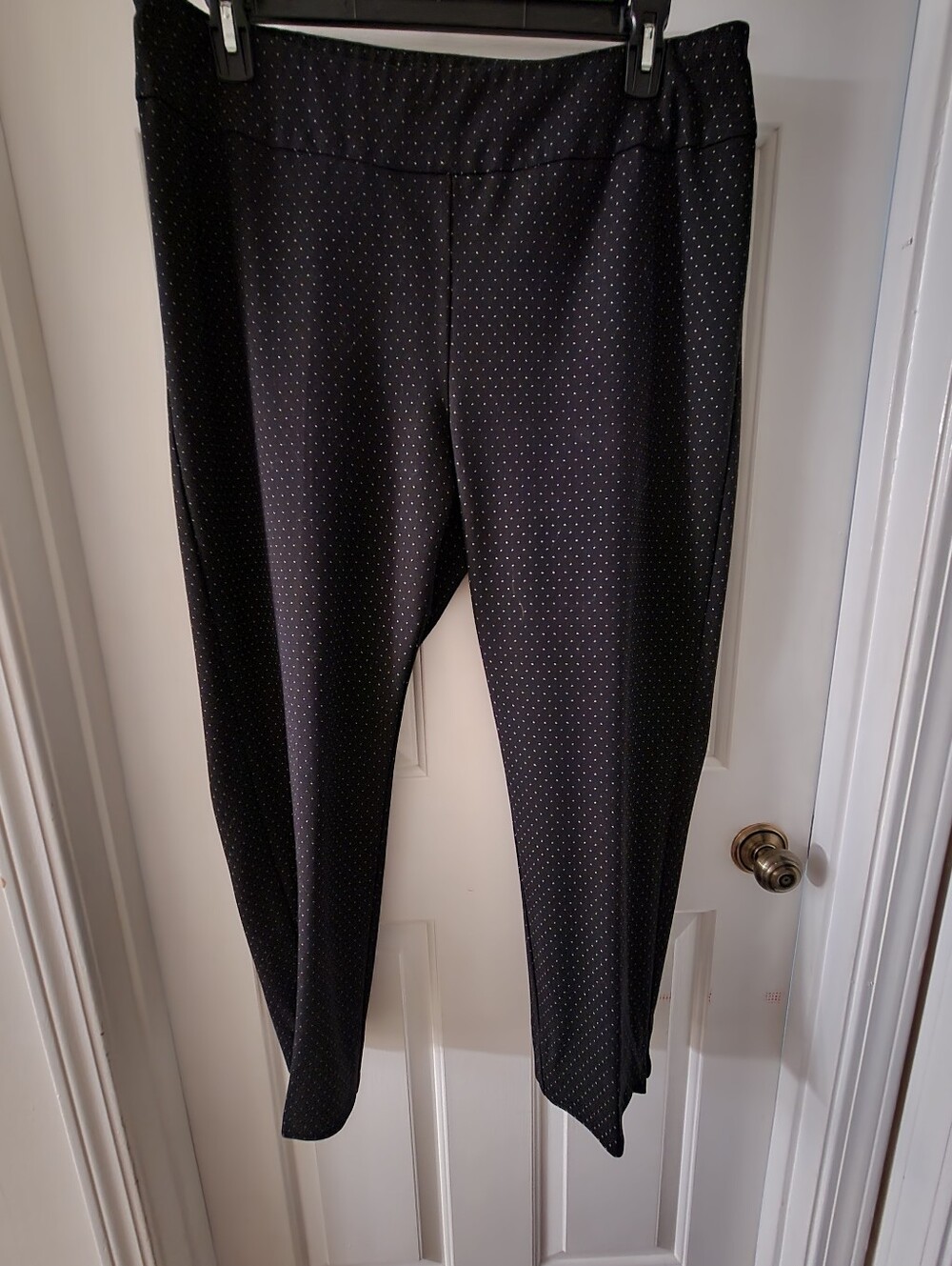 Womens Ryan Wythe Dark Navy Dotted Pull-on Pants - Size 16W